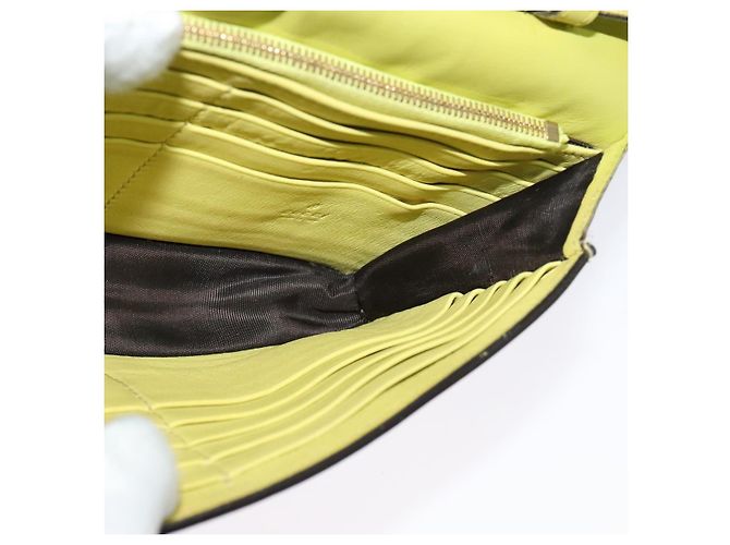 GUCCI Portafoglio a Spalla in Pelle Giallo Oro 369664 Auth bs29351 D'oro - vista 19