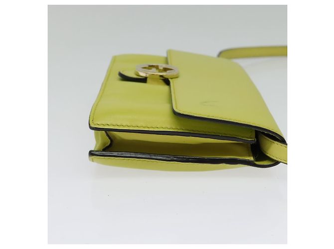 GUCCI Portafoglio a Spalla in Pelle Giallo Oro 369664 Auth bs29351 D'oro - vista 4