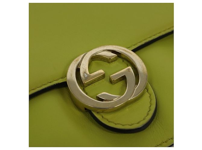 GUCCI Portafoglio a Spalla in Pelle Giallo Oro 369664 Auth bs29351 D'oro - vista 9