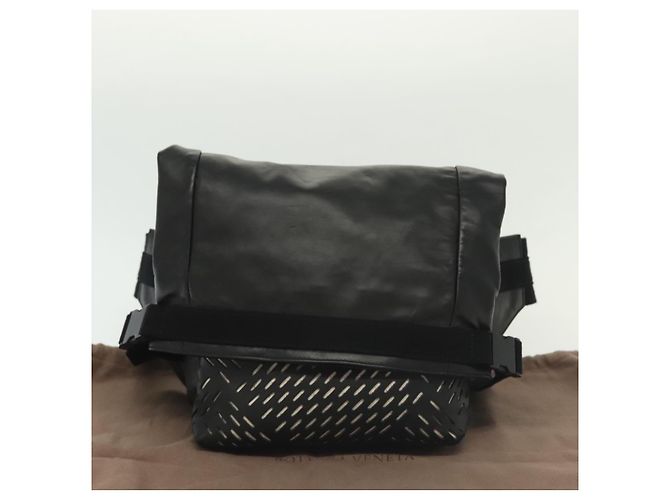 Autre Marque Borsa a vita in pelle nera Bottega Veneta Auth bs29314 Nero - vista 12