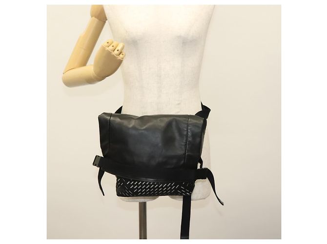 Autre Marque Borsa a vita in pelle nera Bottega Veneta Auth bs29314 Nero - vista 24