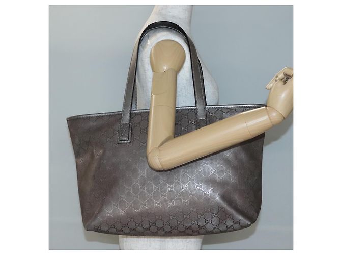 GUCCI GG Implementation Tote Bag PVC Pink Silber 211137 Auth bs29066 - Ansicht 22