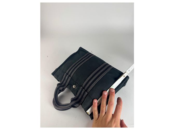Hermès Vintage Hermes Mini Tote Bag schwarz - Ansicht 10