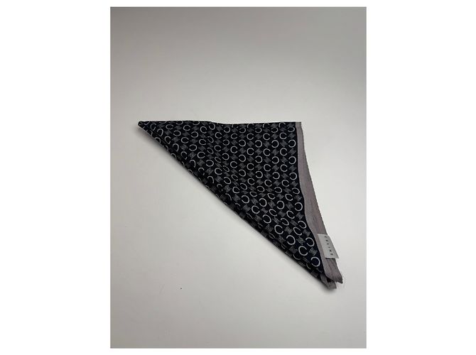Céline Sciarpa Vintage Celine Monogramma Macadam Nero e Bianco - vista 10
