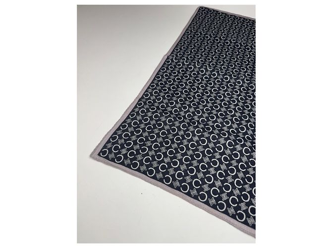 Céline Sciarpa Vintage Celine Monogramma Macadam Nero e Bianco - vista 3
