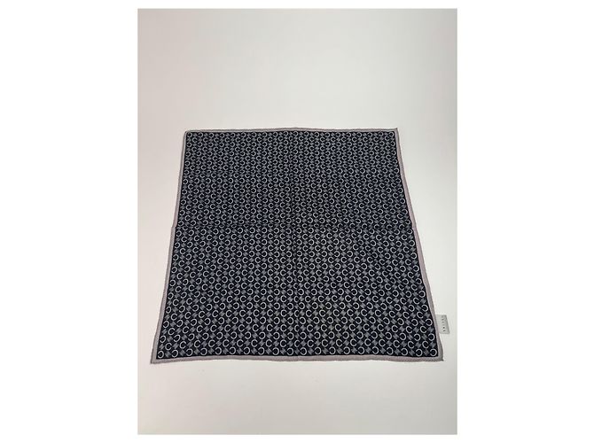 Céline Sciarpa Vintage Celine Monogramma Macadam Nero e Bianco - vista 4