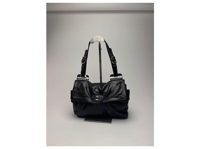 Vintage Marni Leder Tasche schwarz braun - Ansicht 2