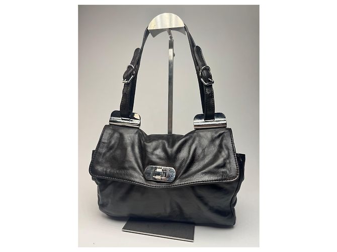 Vintage Marni Leder Tasche schwarz braun - Ansicht 5