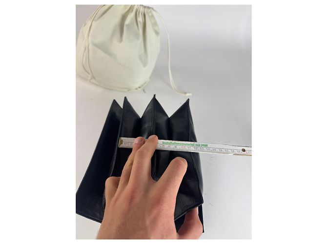 Clutch in pelle Loewe Madrid vintage nera Nero - vista 11