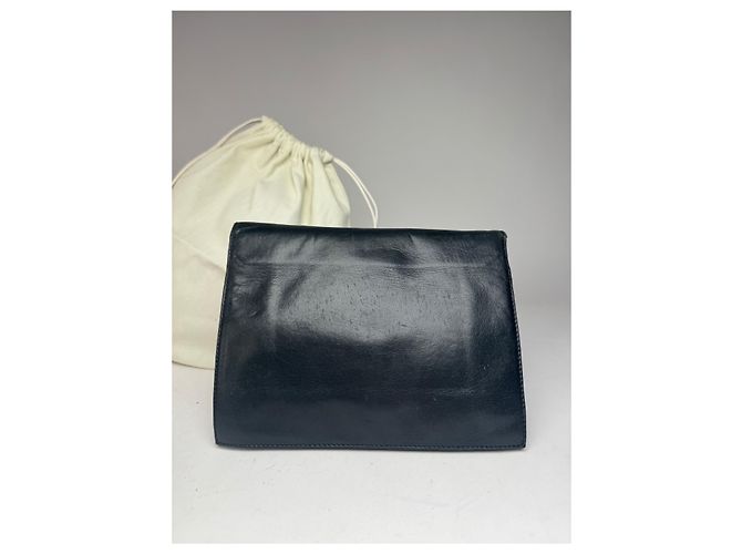 Clutch in pelle Loewe Madrid vintage nera Nero - vista 13
