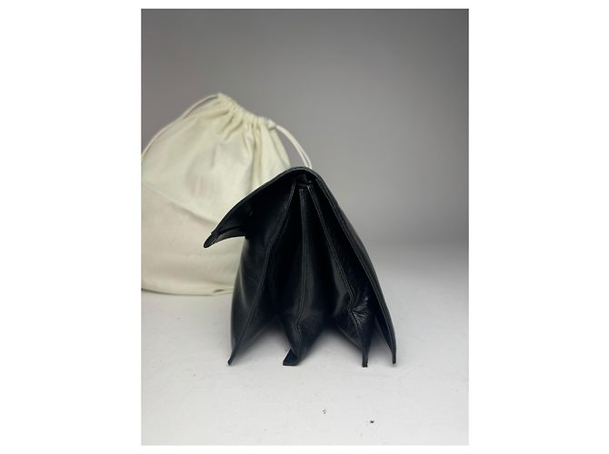 Clutch in pelle Loewe Madrid vintage nera Nero - vista 2