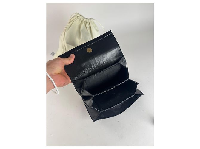 Clutch in pelle Loewe Madrid vintage nera Nero - vista 4
