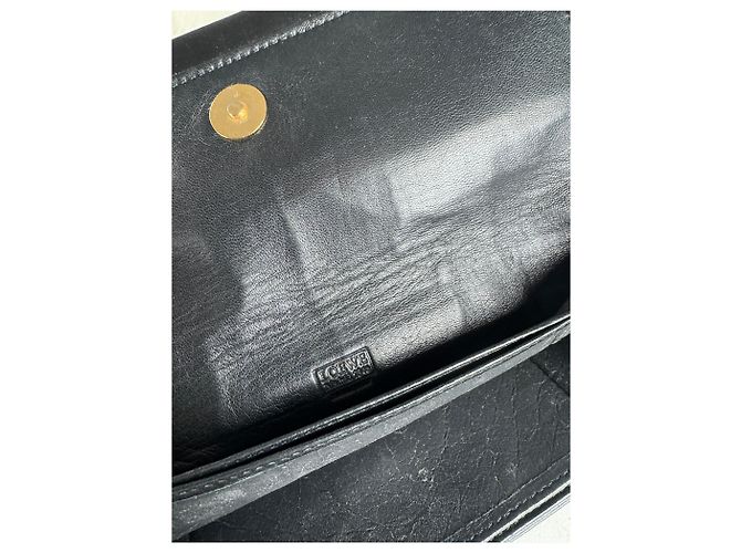 Clutch in pelle Loewe Madrid vintage nera Nero - vista 5