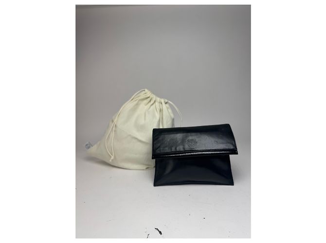 Clutch in pelle Loewe Madrid vintage nera Nero - vista 6