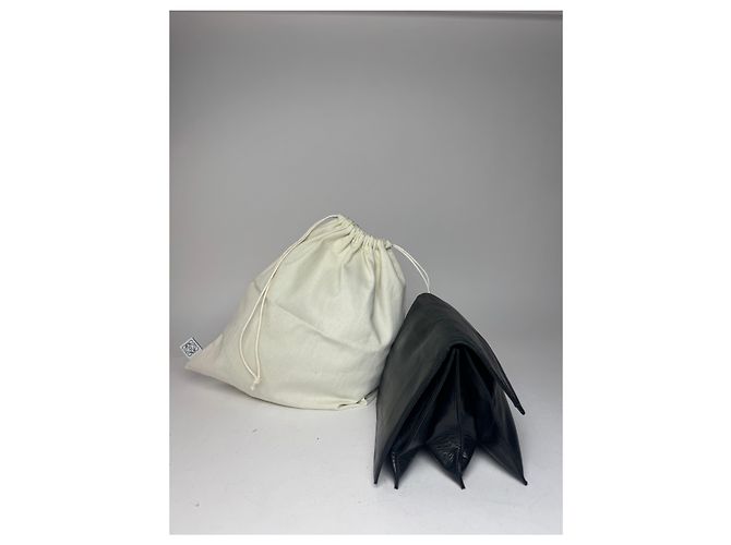 Clutch in pelle Loewe Madrid vintage nera Nero - vista 7