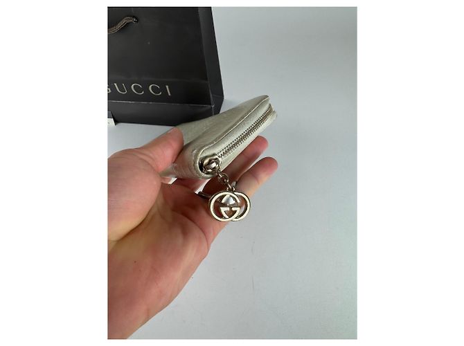 Vintage Gucci Leather Monogram Wallet white - view 7