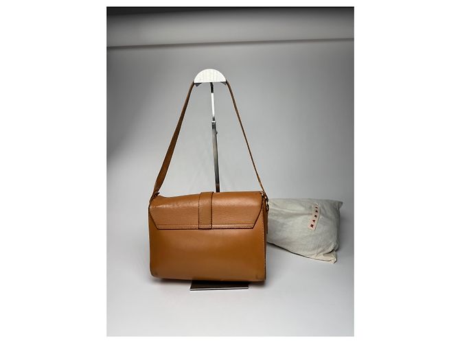 Vintage Marni Ledertasche braun Kamel - Ansicht 2