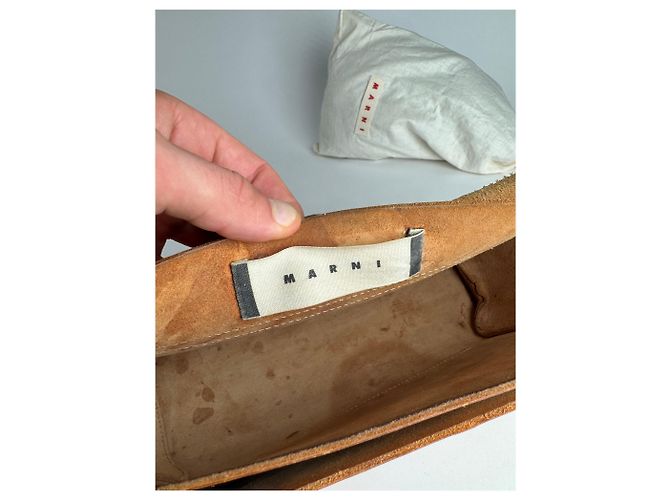 Vintage Marni Ledertasche braun Kamel - Ansicht 4