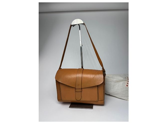 Vintage Marni Ledertasche braun Kamel - Ansicht 6