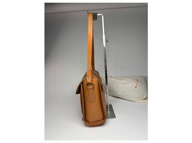 Vintage Marni Ledertasche braun Kamel - Ansicht 7