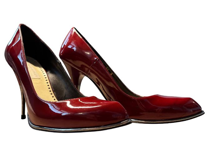 Stella Mc Cartney Stella McCartney Décolleté Rosso Bordeaux Vernice - 39 - vista 2