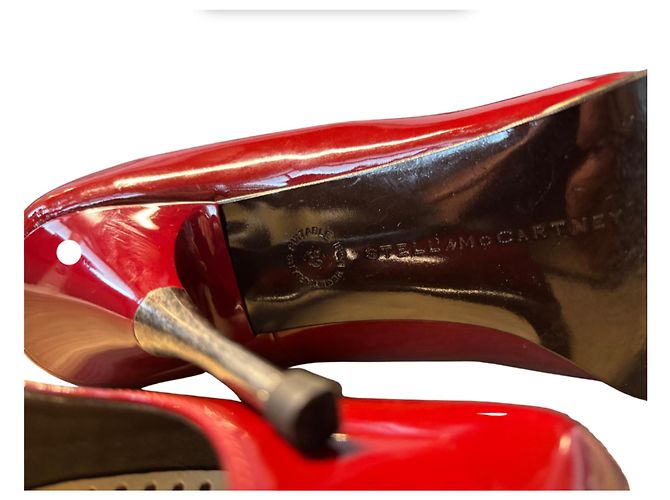 Stella Mc Cartney Stella McCartney Décolleté Rosso Bordeaux Vernice - 39 - vista 7