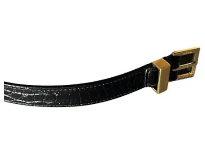 Yves Saint Laurent Saint Laurent YSL modello Manhattan Pelle Nera Stampa Cocco Nero - vista 11