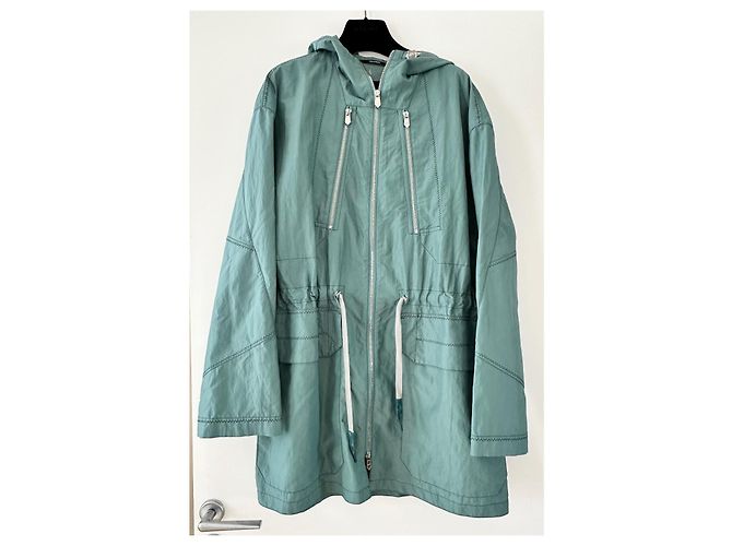 Hermès Turquoise Polyamide Coat - view 2
