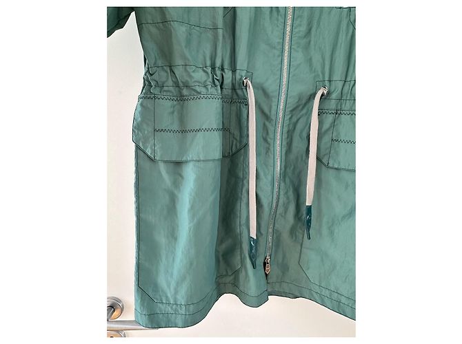 Hermès Turquoise Polyamide Coat - view 3