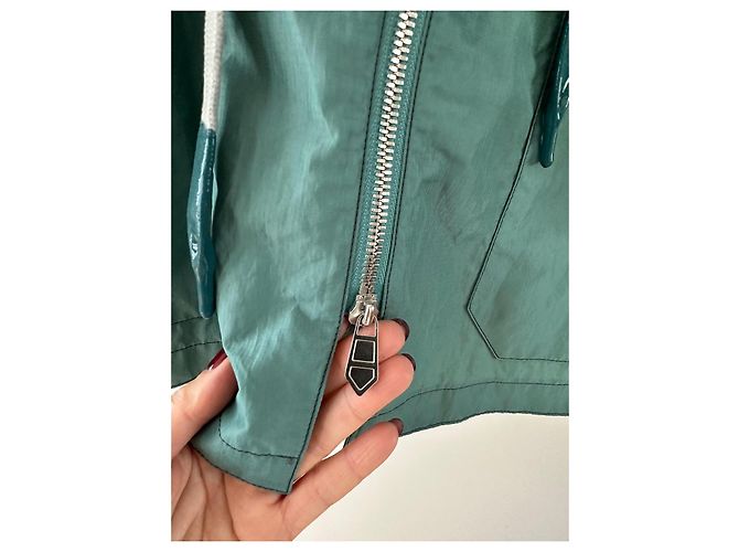 Hermès Turquoise Polyamide Coat - view 4