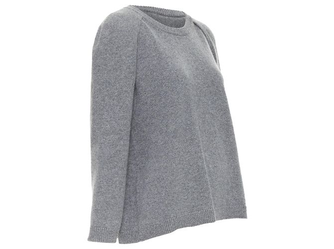 Valentino Garavani Valentino Pullover aus Kaschmir in Grau mit Rückenkapuze - Ansicht 3