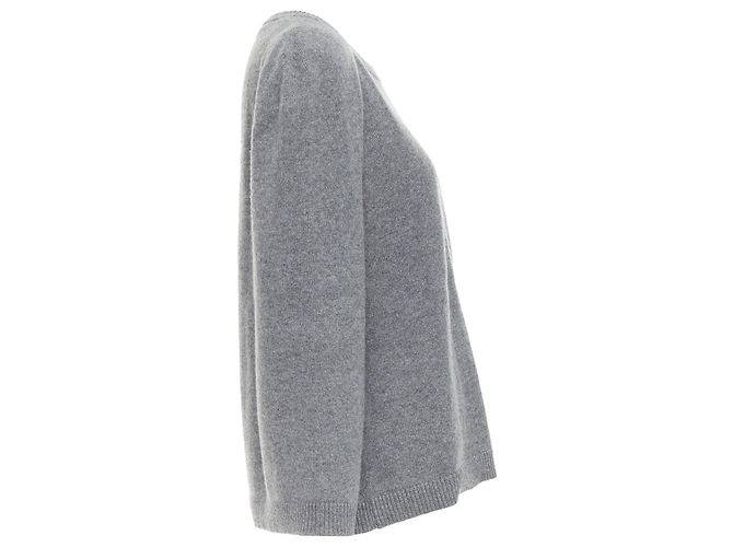 Valentino Garavani Valentino Pullover aus Kaschmir in Grau mit Rückenkapuze - Ansicht 4