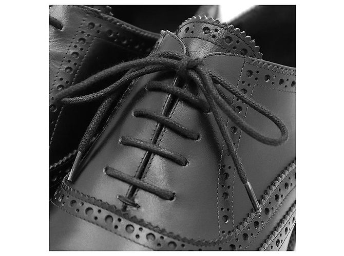 Autre Marque Bettanin&Venturi Leder Oxford Wingtip Schuhe Schwarz - Ansicht 2