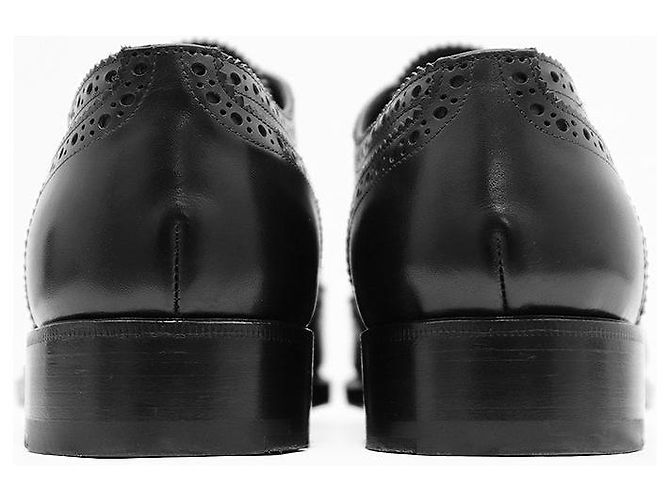 Autre Marque Bettanin&Venturi Leder Oxford Wingtip Schuhe Schwarz - Ansicht 7