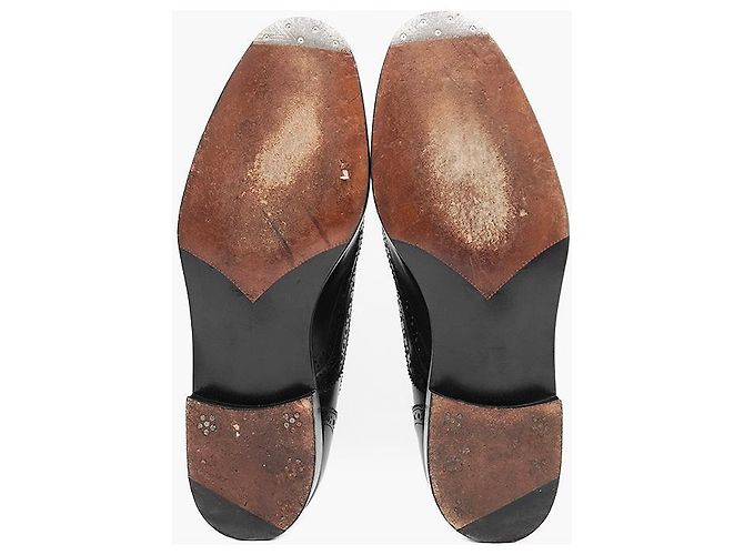 Autre Marque Bettanin&Venturi Leder Oxford Wingtip Schuhe Schwarz - Ansicht 8