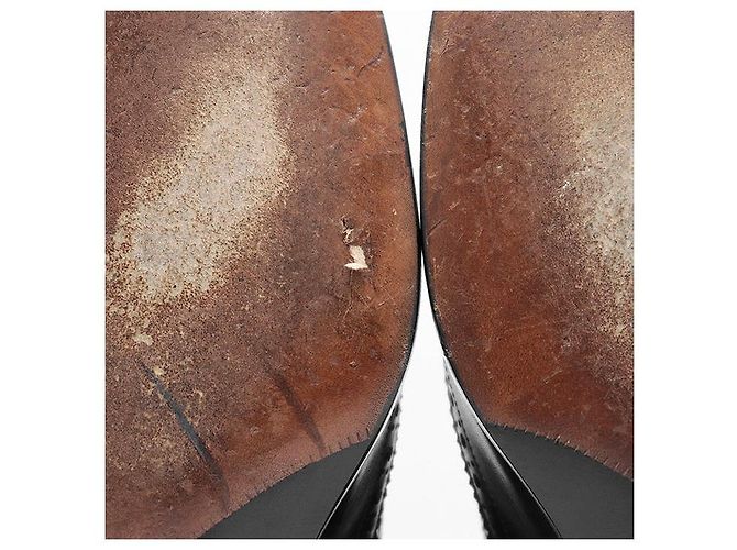Autre Marque Bettanin&Venturi Leder Oxford Wingtip Schuhe Schwarz - Ansicht 9