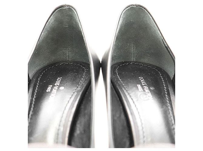 Pompes en cuir Monogram Louis Vuitton Marron Noir - vue 8