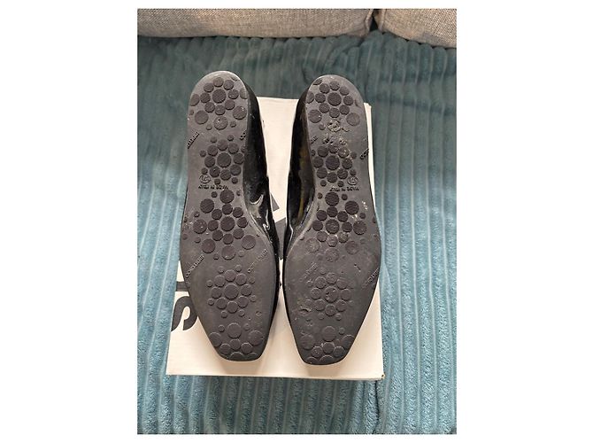 Jimmy Choo Black Patent Leather Bejewelled Ballet Flats - view 5