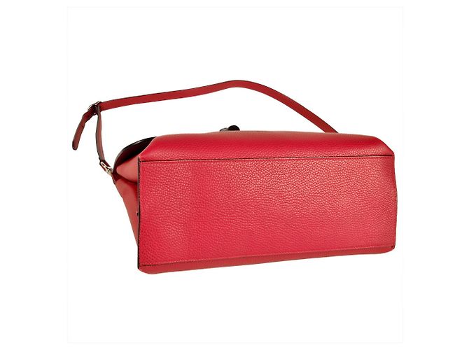 Bamboo Borsa quotidiana Gucci in pelle rossa e bambù Rosso - vista 4