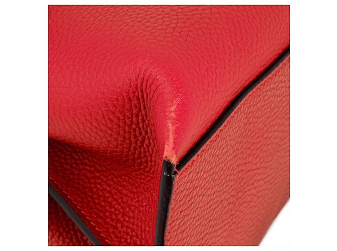 Bamboo Borsa quotidiana Gucci in pelle rossa e bambù Rosso - vista 5