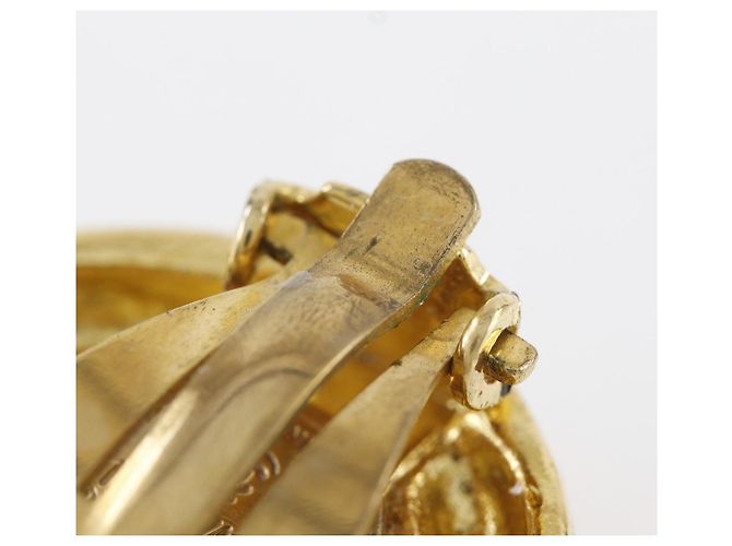 Orecchini vintage CC a clip in metallo di Chanel D'oro - vista 5