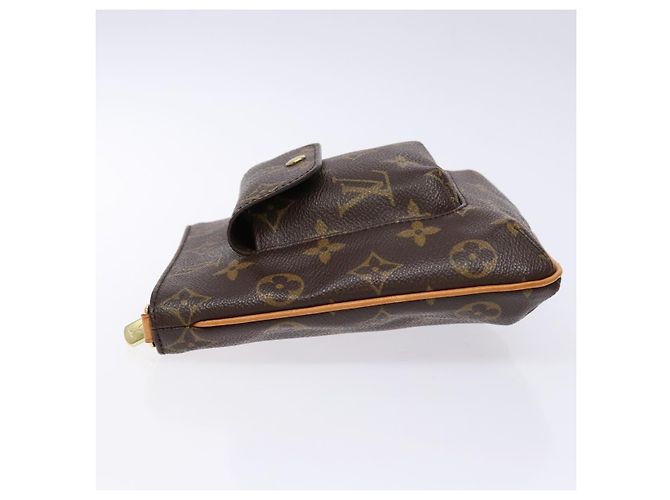 Clutch da polso Partition Louis Vuitton in tela Monogram Marrone - vista 4