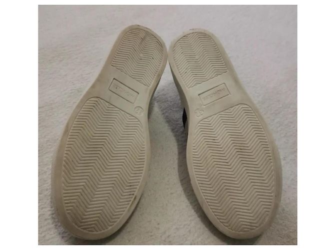 Baskets Moncler enfant en cuir blanc taille 32 - vue 9