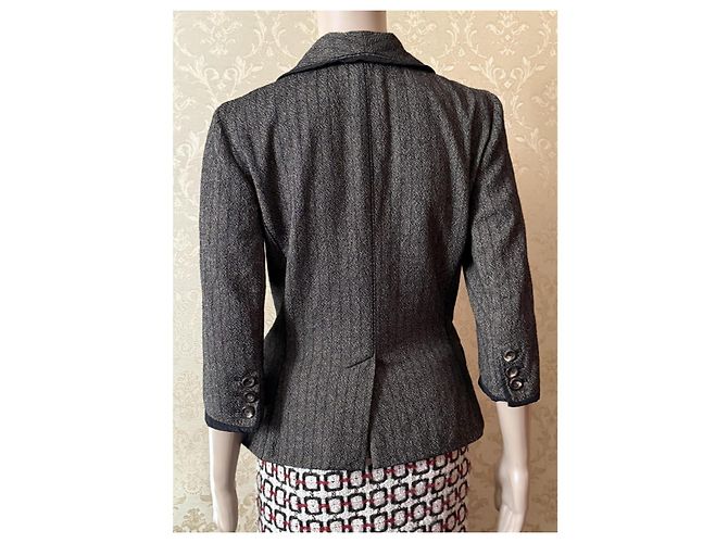 Giacca Louis Vuitton marrone in lana e seta - vista 12