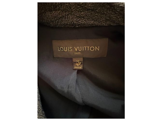 Giacca Louis Vuitton marrone in lana e seta - vista 6