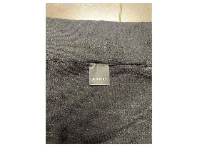 Falda Pinko negra de viscosa con flecos Negro - vista 2
