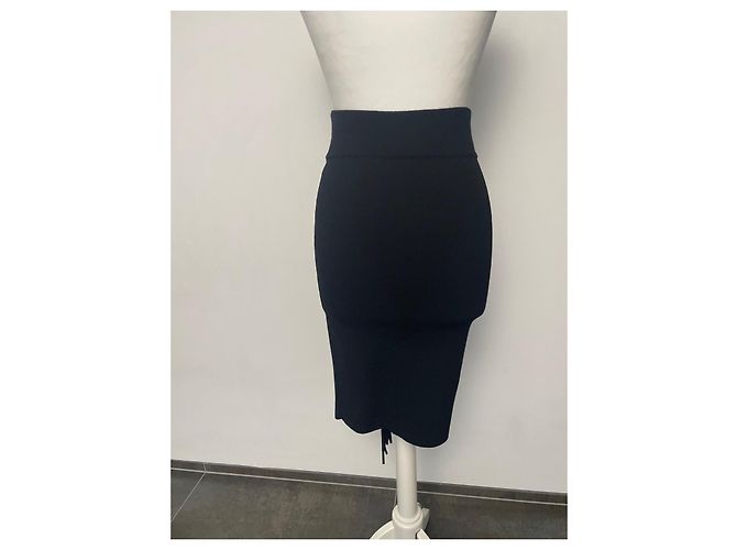 Falda Pinko negra de viscosa con flecos Negro - vista 7