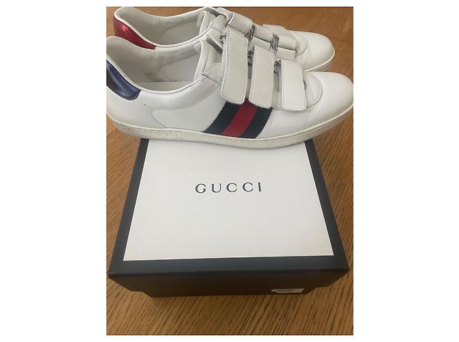 Sneakers Gucci Grip-Strap Bianco - vista 3
