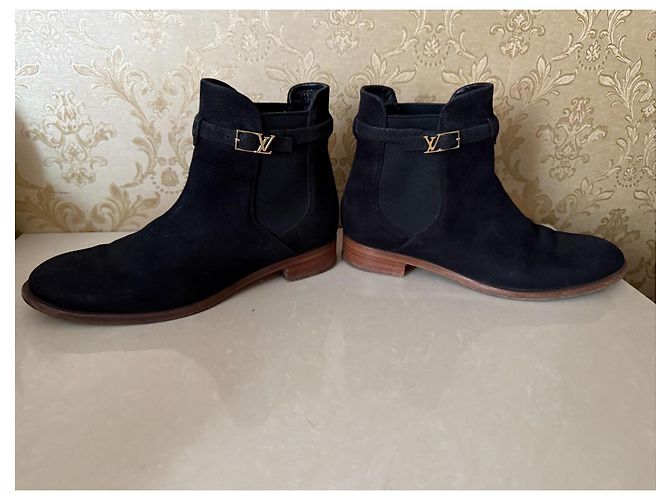 Stivaletti Louis Vuitton in pelle nera Nero - vista 10