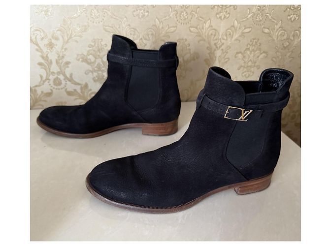 Stivaletti Louis Vuitton in pelle nera Nero - vista 11